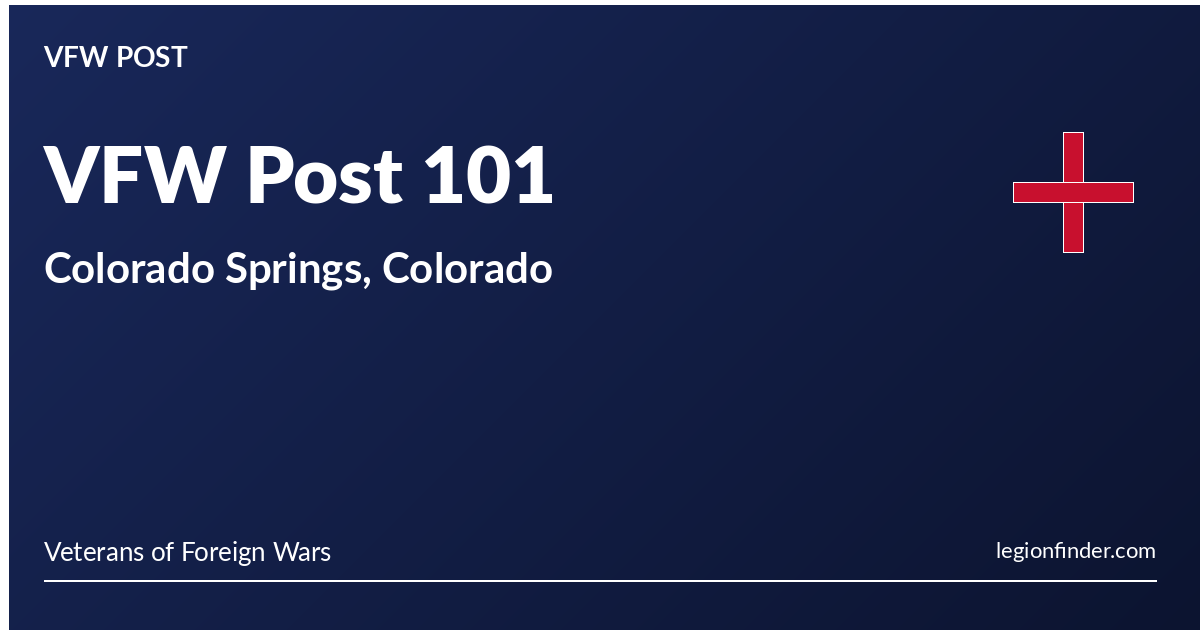VFW Post 101 | Colorado Springs, Colorado - LegionFinder